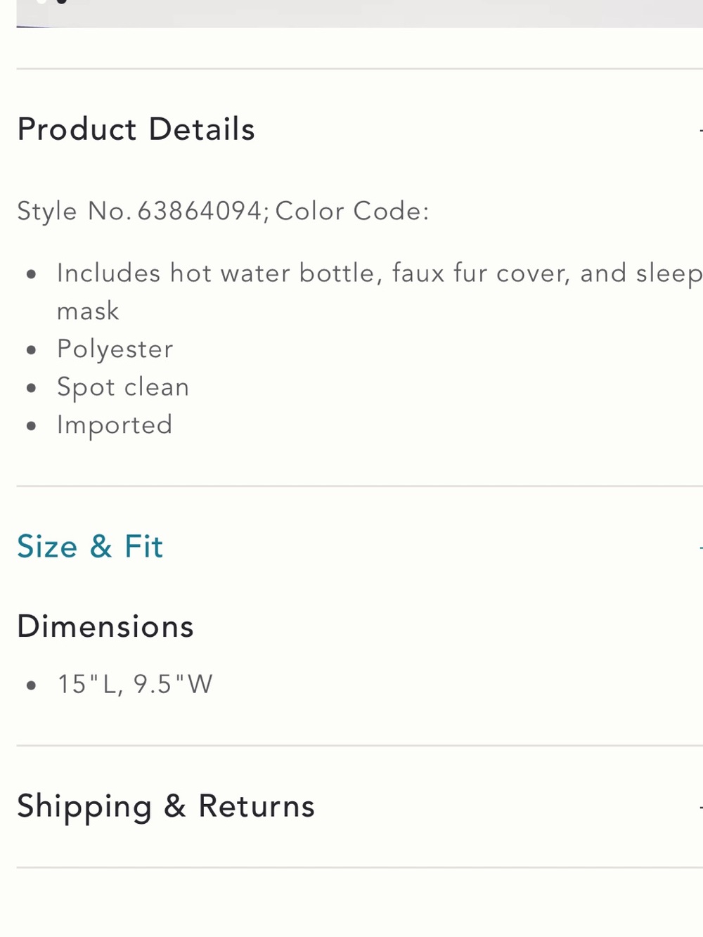 Anthropologie Luxe Dyed Faux Fur & Sleep Mask gift set, NWT - Picture 3 of 3